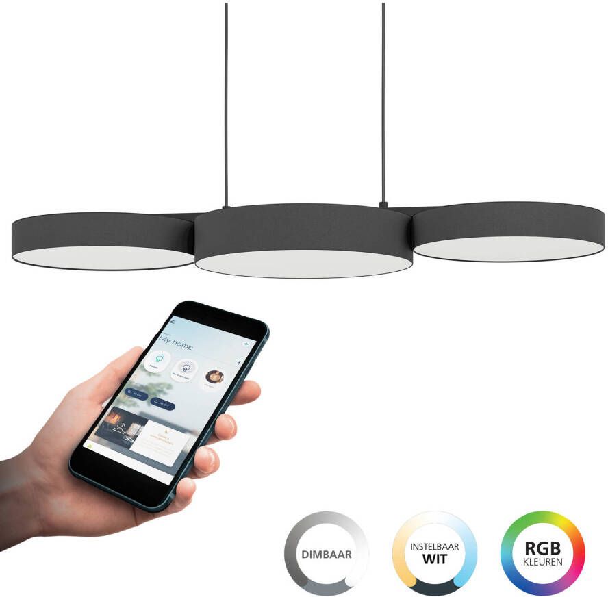 EGLO connect.z Barbano-Z Hanglamp 82 cm Zwart Wit RGB