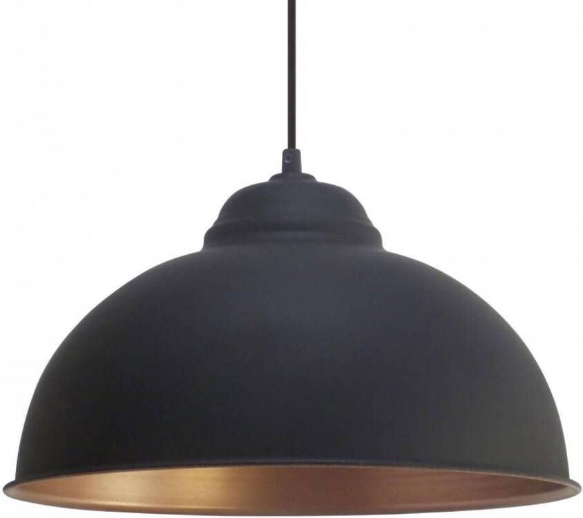 EGLO Hanglamp TRURO 2 hanglamp eettafellamp staal zwart koper E27 Woonkamerlamp 1 lamps vintage industrieel retro 110x37cm (1 stuk) - Foto 5