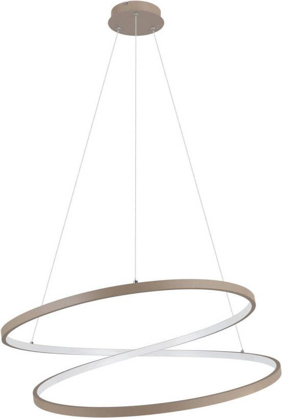 EGLO Ruotale Hanglamp LED Ø 70 cm Zandkleur Beige Wit