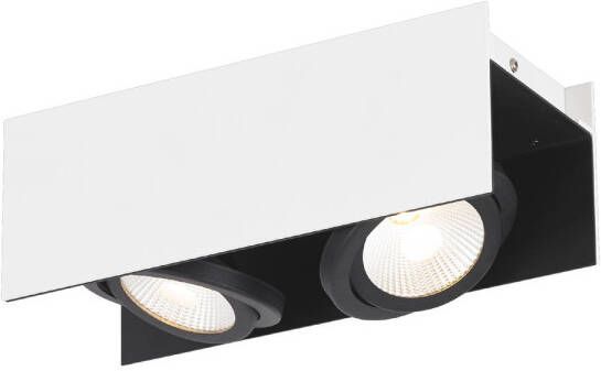 EGLO  Vidago Plafondlamp - LED - 31 cm - Wit Zwart - Dimbaar