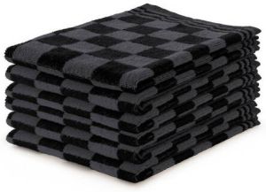 Elegance Keukendoekset Blok 50x50cm zwart set van 6