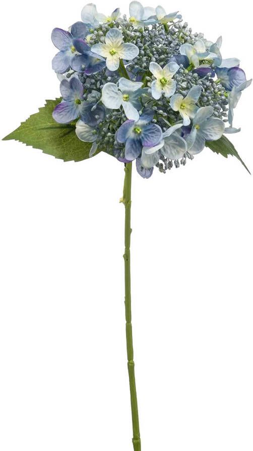 Emerald Kunstbloem hortensia tak 50 cm licht blauw kunst zijdebloem Hydrangea decoratie Kunsttakken