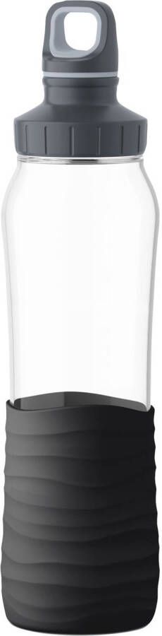 Emsa Drink2Go drinkfles glas 0.7 L zwart