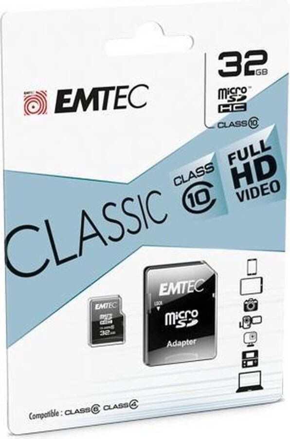 Emtec ECMSDM32GHC10CG flashgeheugen 32 GB MicroSD Klasse 10