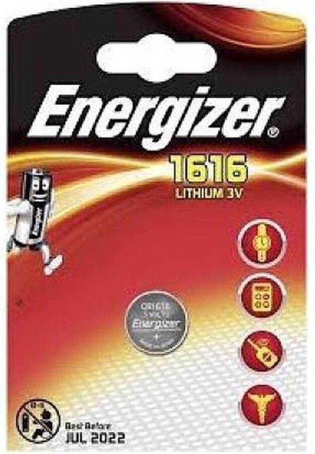 Energizer 10 Stuks (10 Blister a 1 st) CR1616 3v lithium knoopcelbatterij