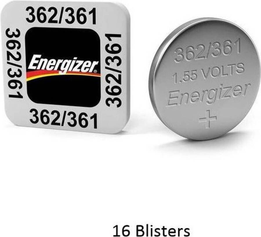 Energizer 16 stuks (16 blisters a 1 stuk) 362 361 Horloge batterij Zilver Oxide SR721SW