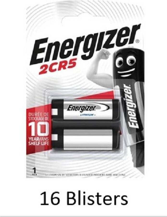 Energizer 16 stuks (16 blisters a 1 stuk) Lithium 2CR5 6V fotobatterij 245