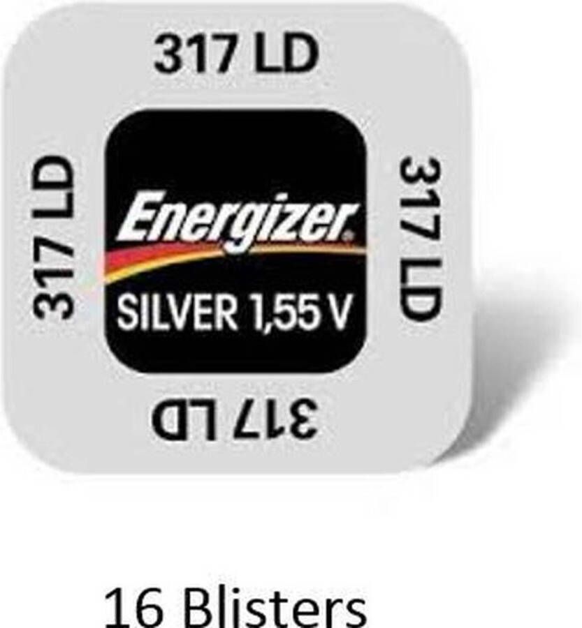Energizer 16 stuks (16 blisters a 1 stuk) Zilver Oxide Knoopcel 317 LD 1.55V