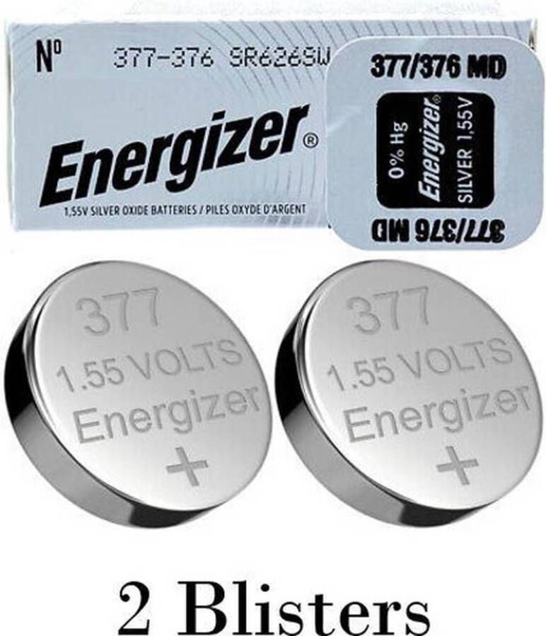 Energizer 2 stuks (2 blisters a 1 stuk) 376 377 MD 1.55V knoopcel batterij