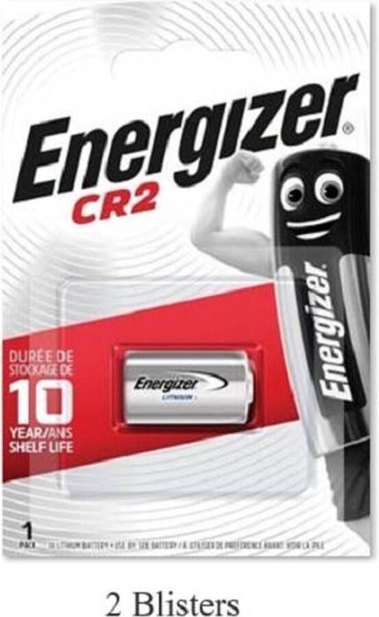 Energizer 2 stuks (2 blisters a 1 stuk) CR2 Lithium batterij ENCR2P1 1000mAh