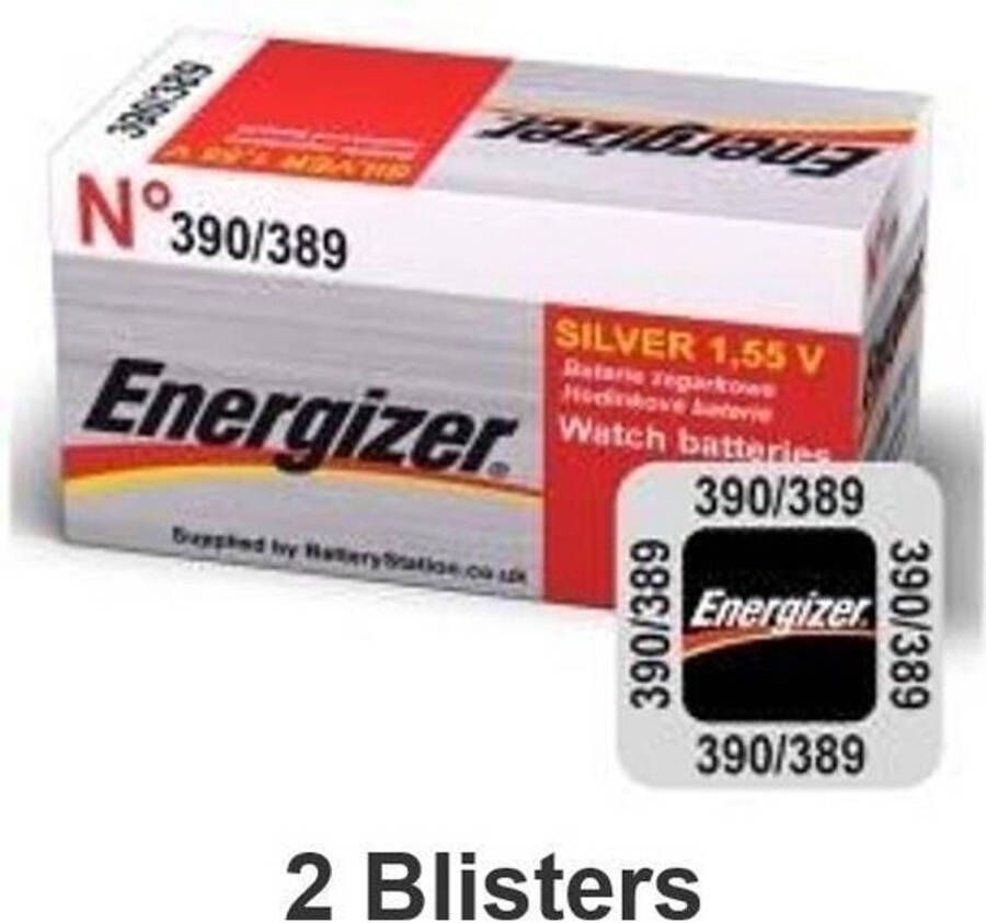 Energizer 2 stuks (2 blisters a 1 stuk) knoopcel 389 390 MD horloge batterij zilver oxide