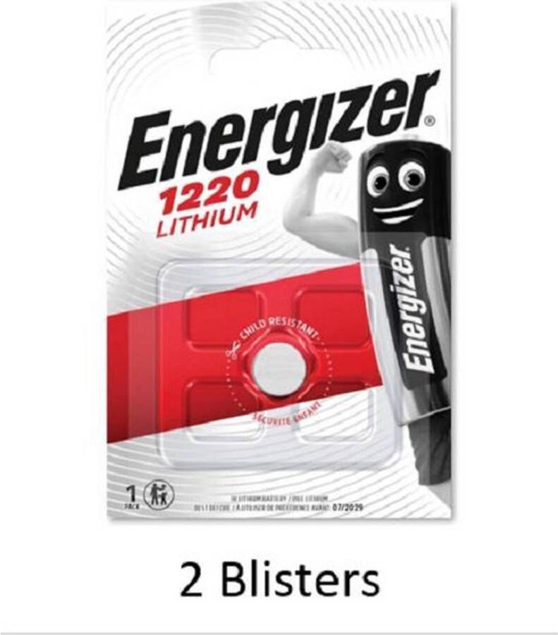 Energizer 2 stuks (2 blisters a 1 stuk) Lithium CR1220 3V