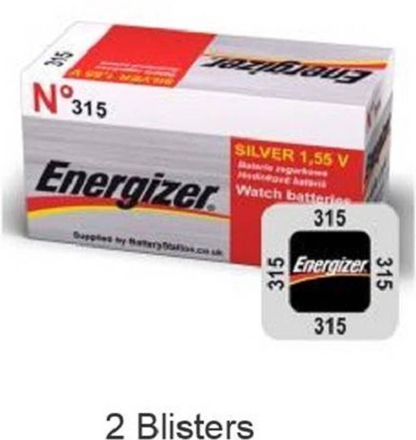 Energizer 2 stuks (2 blisters a 1 stuk) Silver Oxide 315 LD 1.55V