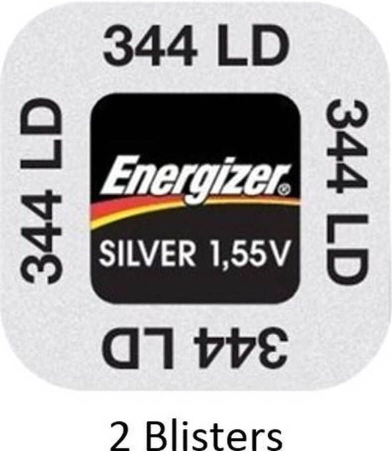 Energizer 2 stuks (2 blisters a 1 stuk) Zilver Oxide Knoopcel 344 350 LD 1.55V