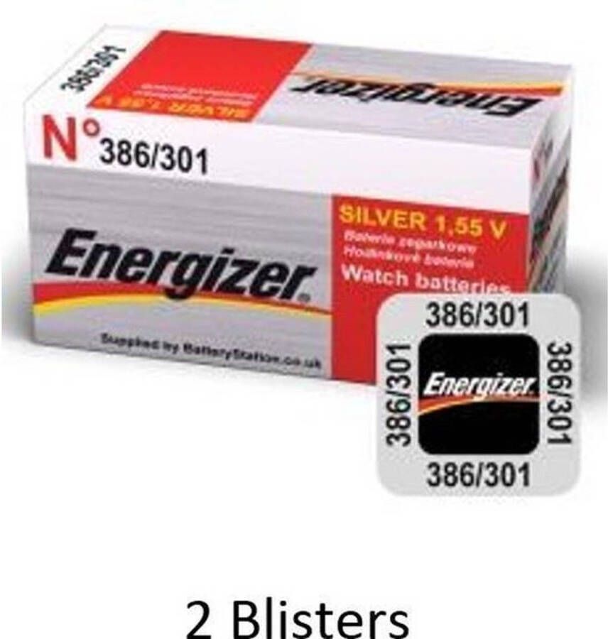 Energizer 2 stuks (2 blisters a 1 stuk) Zilver Oxide Knoopcel batterij 301 386