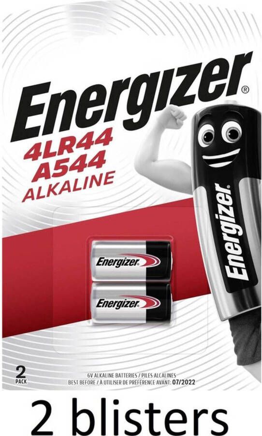 Energizer 4 Stuks (2 Blisters a 2 st) Alkaline Battery 4LR44 6 V