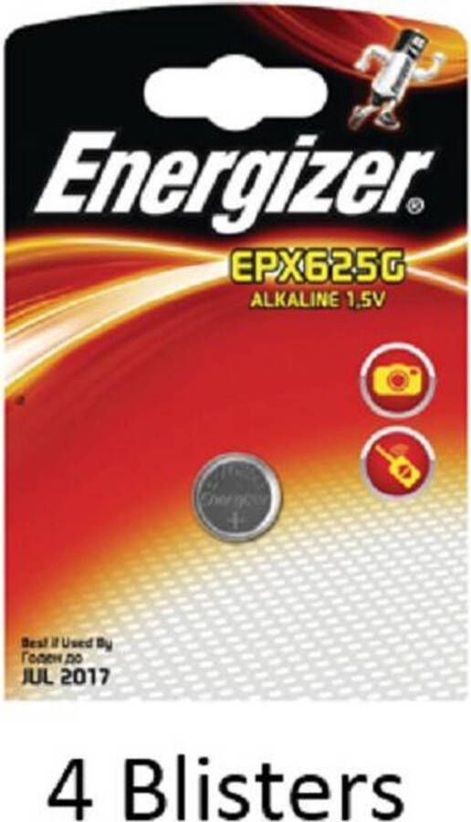 Energizer 4 stuks (4 blisters a 1 stuk) Alkaline knoopcel 625A 1.5V EPX625G
