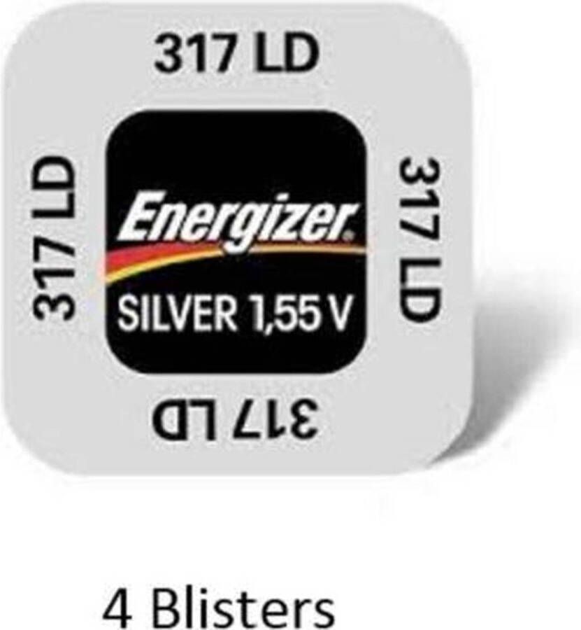 Energizer 4 stuks (4 blisters a 1 stuk) Zilver Oxide Knoopcel 317 LD 1.55V