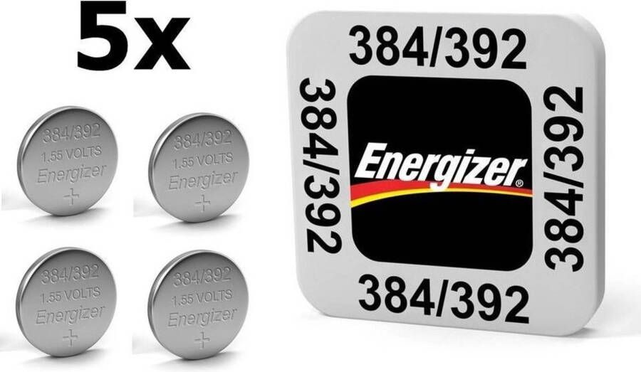 Energizer 5 Stuks 384 392 1.55V knoopcel batterij