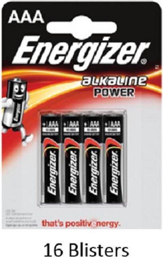 Energizer 64 stuks (16 blisters a 4 stuks) Alkaline Power AAA