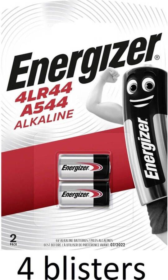 Energizer 8 Stuks (4 Blisters a 2 st) Alkaline Battery 4LR44 6 V