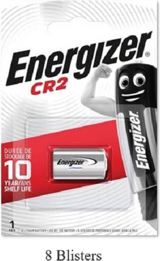 Energizer 8 stuks (8 blisters a 1 stuk) CR2 Lithium batterij ENCR2P1 1000mAh