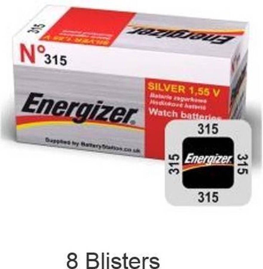 Energizer 8 stuks (8 blisters a 1 stuk) Silver Oxide 315 LD 1.55V