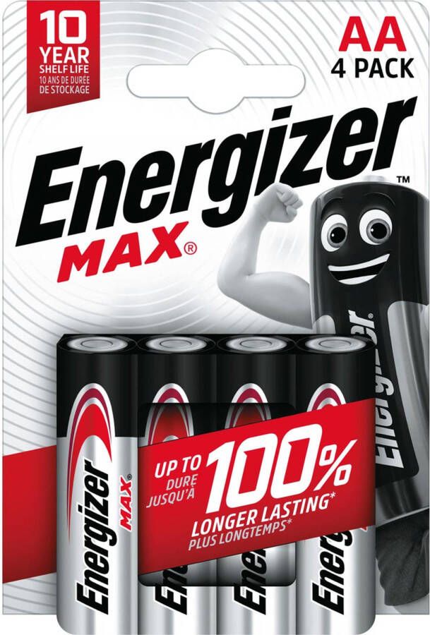 Energizer batterijen Max AA blister van 4 stuks