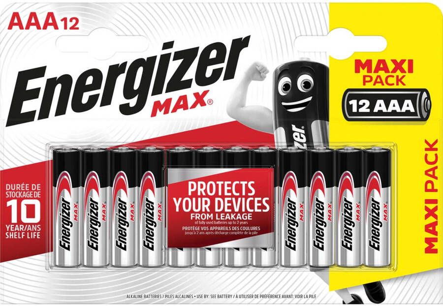 Energizer batterijen Max AAA blister van 12 stuks