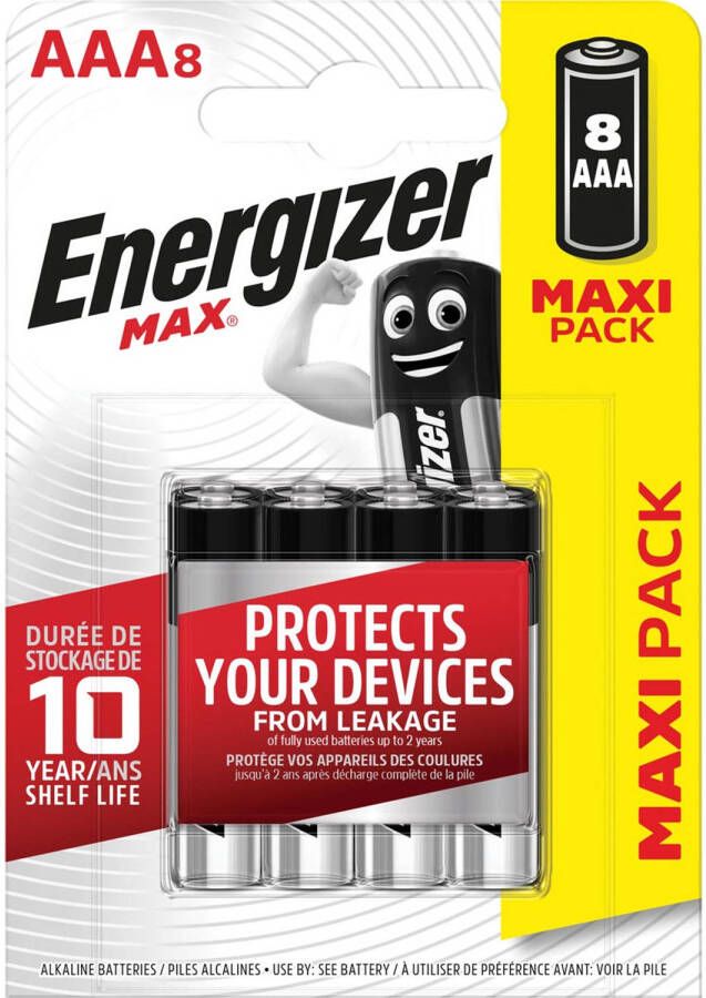 Energizer batterijen Max AAA blister van 8 stuks