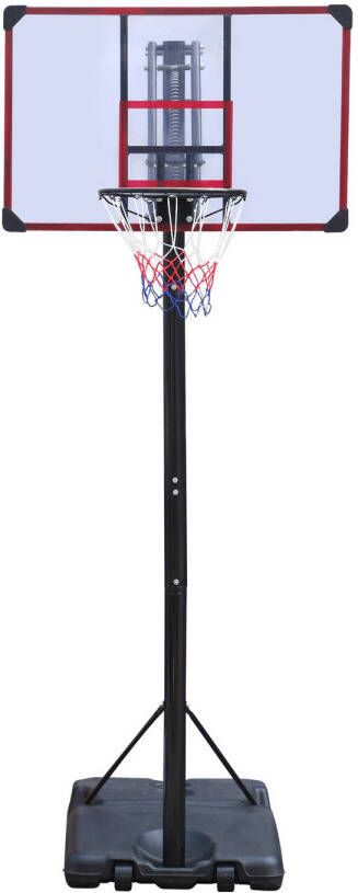 Engelhart Basketbalpaal verstelbaar 270-305 cm met standaard Basketbalstandaard mobiel & verrijdbaar