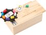 Coppens Domino dubbel 12 nummers Mexican Train in houten kist - Thumbnail 2