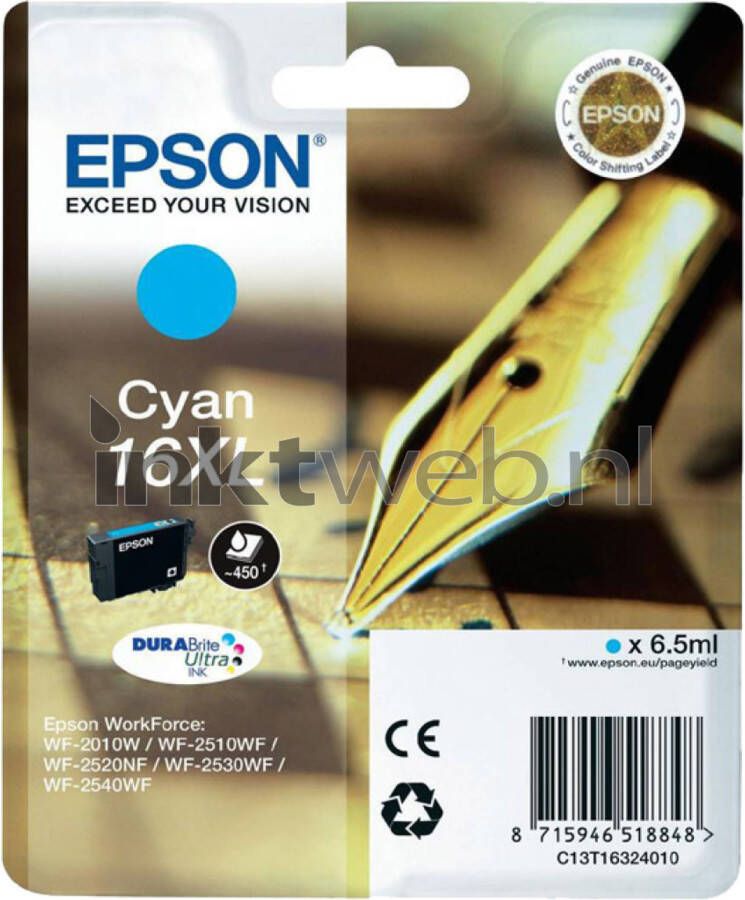 Epson 16XL cyaan cartridge