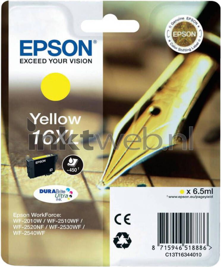 Epson 16XL geel cartridge