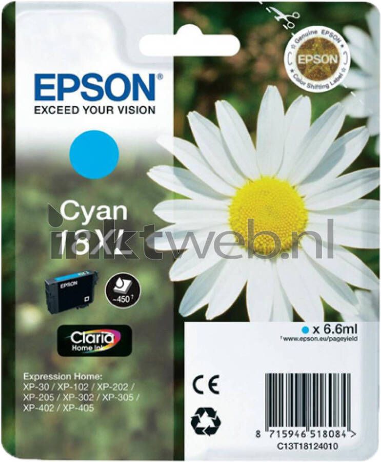 Epson 18XL cyaan cartridge