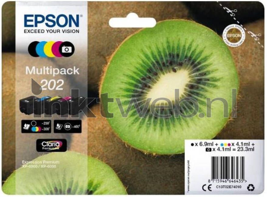 Epson 202 zwart en kleur cartridge