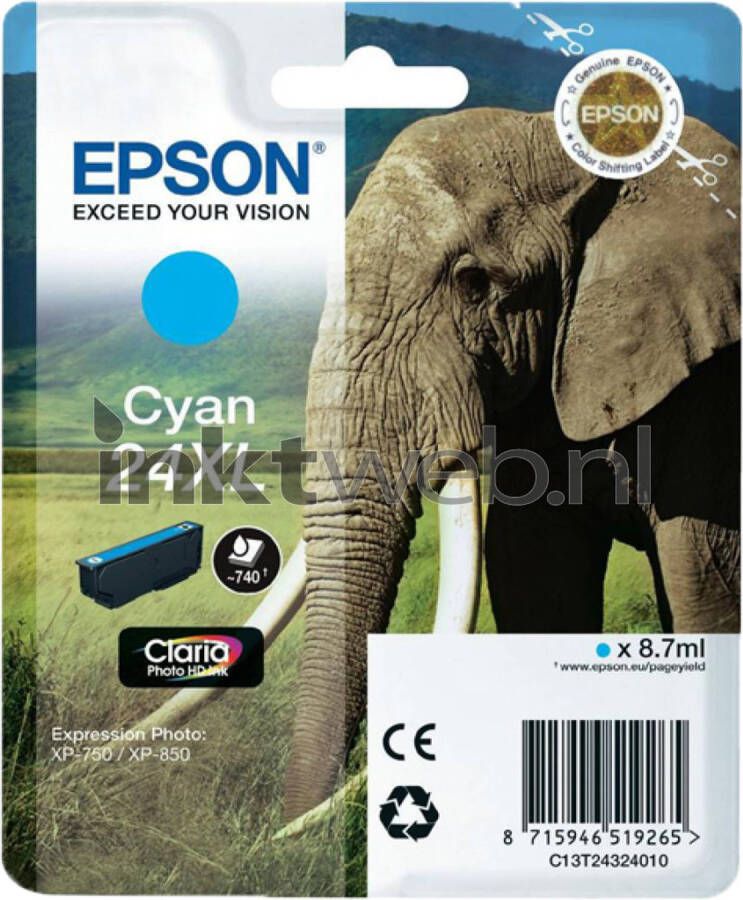 Epson 24XL cyaan cartridge