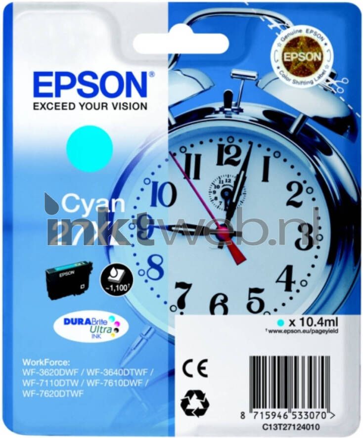 Epson 27XL cyaan cartridge