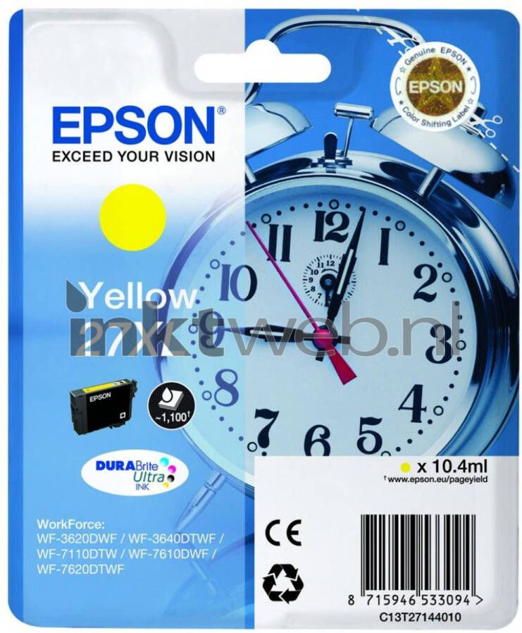 Epson 27XL geel cartridge