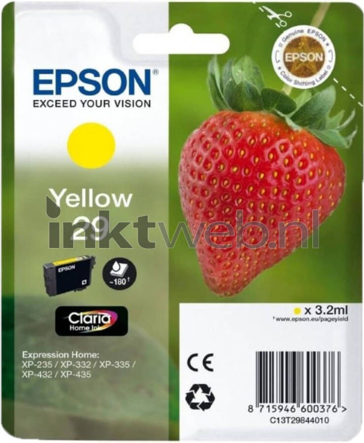 Epson 29 geel cartridge