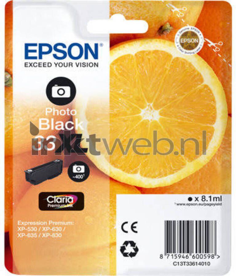 Epson 33XL foto zwart cartridge