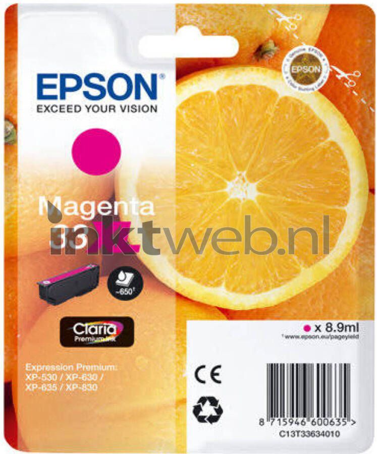 Epson 33XL magenta cartridge