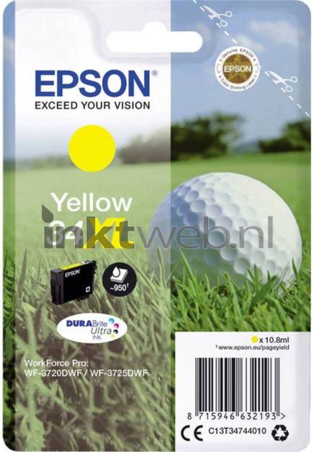 Epson 34XL geel cartridge