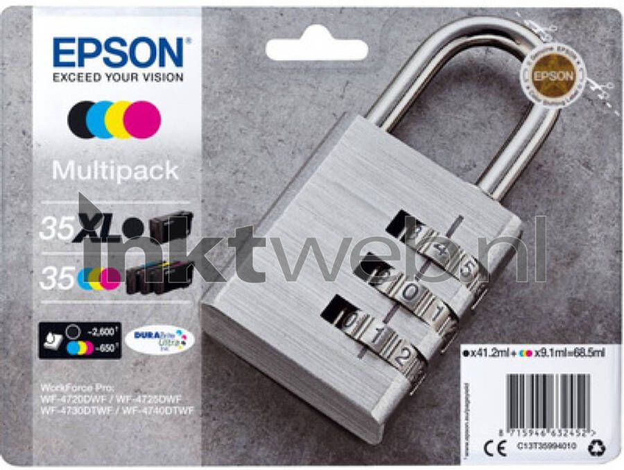 Epson 35XL 35 Multipack zwart en kleur cartridge