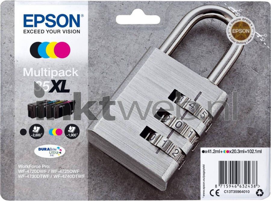 Epson 35XL multipack zwart en kleur cartridge