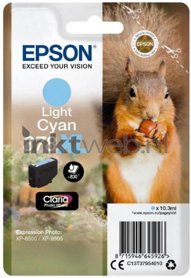 Epson 378XL licht cyaan cartridge