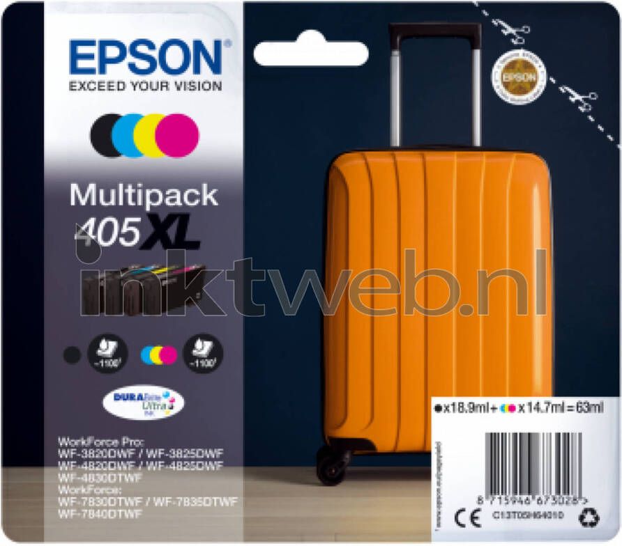 Epson 405XL Multipack zwart en kleur cartridge