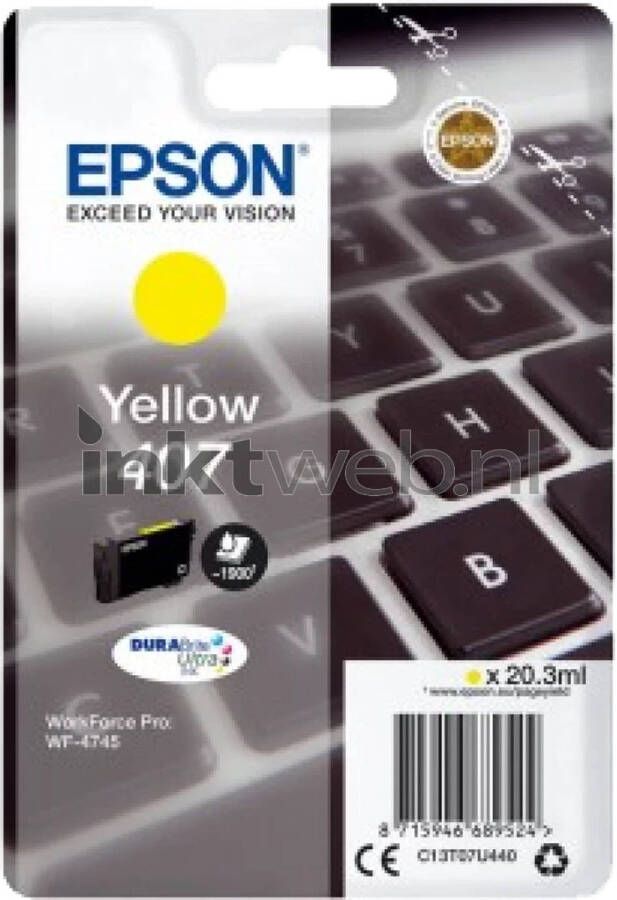 Epson WF-4745 Series Ink Cartridge Yellow