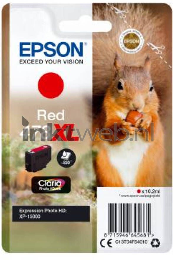 Epson 478XL rood cartridge