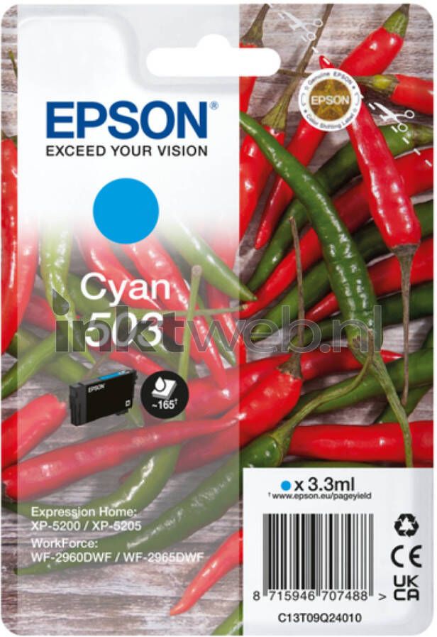 Epson 503 cyaan cartridge